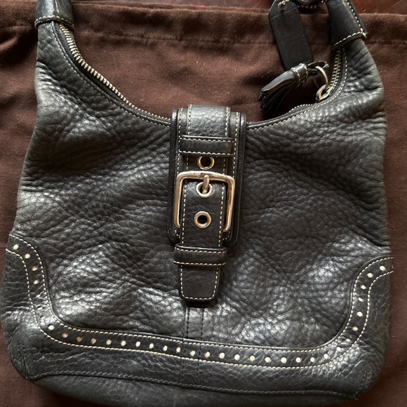 Vintage 2004 Coach Hamptons Leather Buckle Bag - Picture 2 of 6